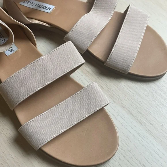 Steve Madden Effie Sandals, women’s Size 7.5 7 1/2, tan neutral strappy sandals - Picture 4 of 8
